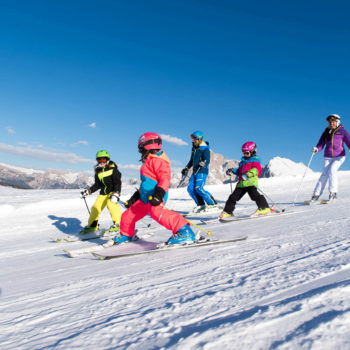 Sciare con bambini sull'Alpe di Siusi