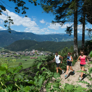Running trails on Alpe di Siusi